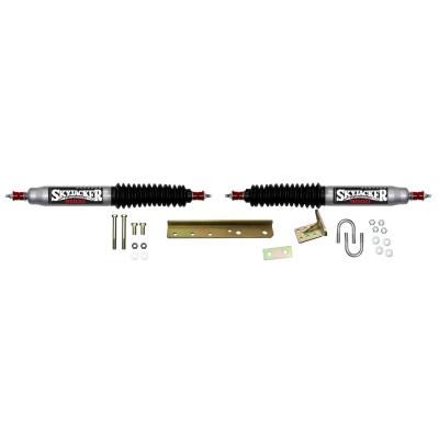 Steering Stabilizer Dual Kit Silver w/Black Boots 83-97 Ford Ranger 84-90 Ford Bronco II 91-94 Ford Explorer Skyjacker