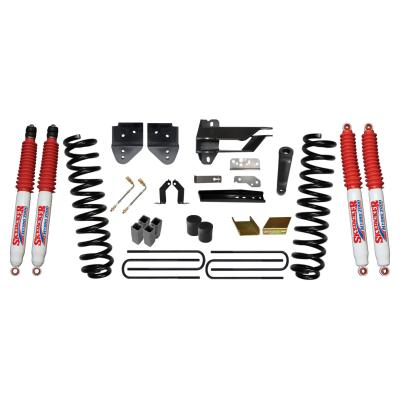 Suspension Lift Kit w/Shock 6 Inch Lift 17-19 Ford F-350 Super Duty Incl. Front Coil Springs Blocks U-bolts Bump Stop Spacers Radius Arm/Sway Bar/Track Bar Relocation Brackets Hydro 7000 Shocks Skyjacker