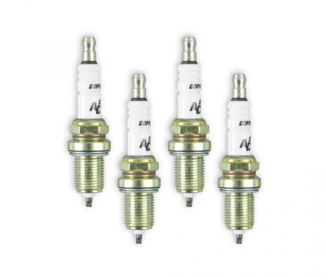 Hp Copper Spark Plug 14MM Thread, .750 In Reach Gasket (Flat) Seat Special For Honda 4 Pack ACCEL
