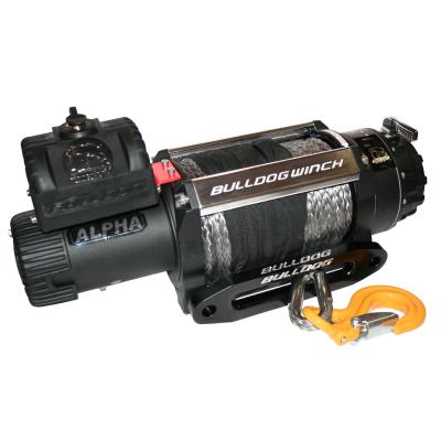 15,000 LB Truck Winch 80 Ft Synthetic Rope Roller Fairlead Bulldog Winch