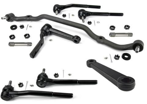 Steering Linkage Kit For 1970-1981 Camaro W/ Power Steering Center Link Idler Arm Pitman Arm Inner Tie Rods Outer Tie Rods And Billet Tie Rod Adjusters Ridetech