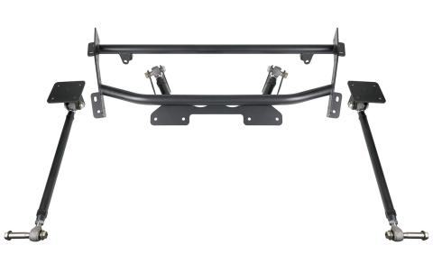 Bolt-On 4-Link W/ Double Adjustable Bars For 1973-1974 Nova R-Joints Bars Bolt-On Cradle Axle Brackets And Hardware Powder Coated Black For Use W/ Shockwaves Or Coil-Overs Sold Separately Ridetech