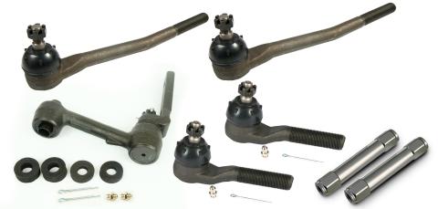 Steering Linkage Kit For 1967-1969 Mustang W/ OE Power Steering Idler Arm Inner Tie Rods Outer Tie Rods And Billet Tie Rod Adjusters Ridetech