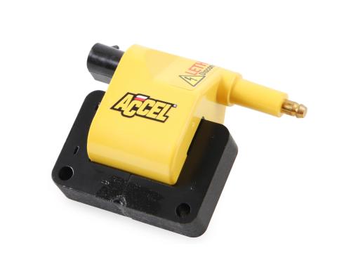 Ignition Coil- Supercoil- Dodge/Jeep/Plymouth/Chrysler Remote-Yellow-Individual This Supercoil Ignition Coil Fits Dodge Magnum Truck / Jeep 1990-2002 ACCEL