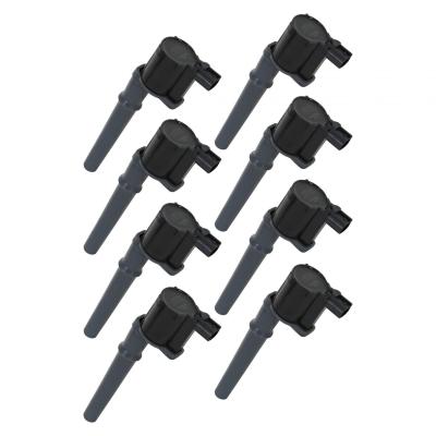 Direct Ignition Coil Kit Supercoil Ford 4 Valve Modular Engine 4.6/5.4L Black 8 Pack Of 140034K Each ACCEL
