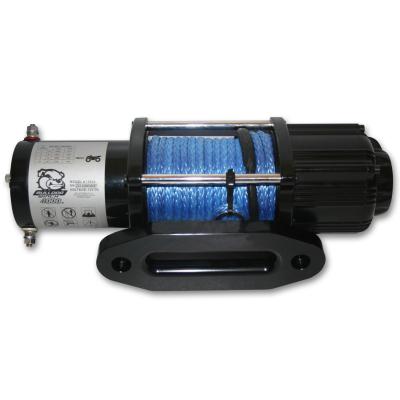 4,000 LB UTV Winch 50 Ft Synthetic Rope Two Switches Mounting Channel Aluminum Hawse Fairlead Bulldog Winch