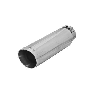 Exhaust Tip Exhaust Tip 3.50 Inch Angle Cut Polished SS Fits 2.50 Inch Tubing Clamp On Flowmaster