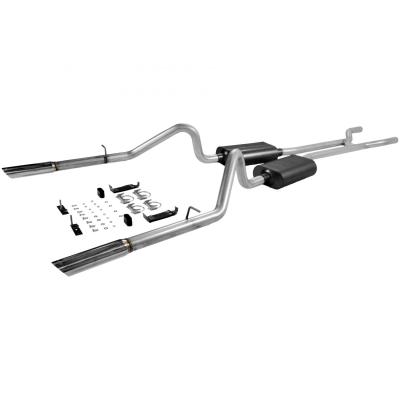 American Thunder Crossmember-Back Exhaust System 1966-1967 Ford Fairlane With V8 Engine 2.50 Inch Aluminized Steel Moderate Sound Flowmaster