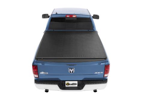 EZ-Roll Soft Tonneau Cover For Ram 2019-2024 2500/3500 8.0 Foot Black Tailgate Spoiler Not Included Bestop