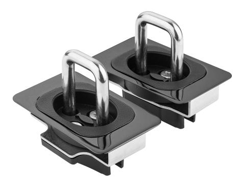 Gunmetal Flush Fit Retractable Tie-Down Anchors 2014 + Silverado/Sierra 1500/2500/3500 Bullring