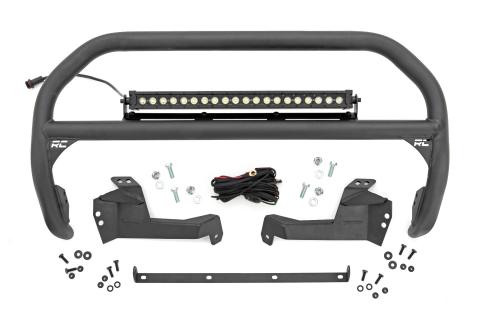 Nudge Bar 20 Inch Black Series w/ White DRL Single Row LED 21-Up Ford Bronco Sport Rough Country