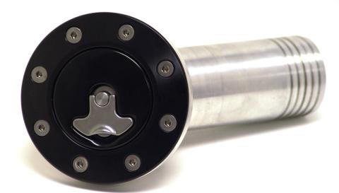 Billet Aluminum Gas Cap For 1967-1969 Camaro and Firebird Locking Anodized Black Cap 2 Keys Housing Neck Gaskets And Hose Ridetech