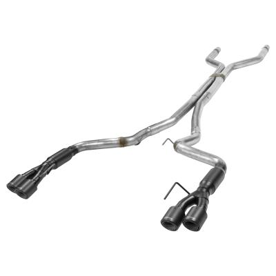 Outlaw Cat-Back Exhaust System Fits 2018-2023 Mustang Gt 5.0L Coupes & Convertibles Without Factory Active Performance Exhaust Valves. 3.00-Inch With Carbon Fiber Tips Aggressive Sound Flowmaster