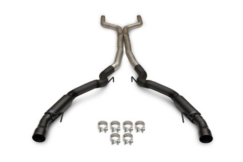 Outlaw Cat-Back Exhaust System Fits 2024-2026 Ford Mustang Gt 5.0-Liter, Outlaw Cat-Back 3.0-Inch Stainless Steel Exhaust System, 4.0-Inch Dual Black Tips Flowmaster