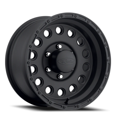 Aluminum Wheels 16x8 Rockcrusher 887B Satin Black -20 Offset 5 on 139.7 Bolt Pattern 107.95 Bore Raceline