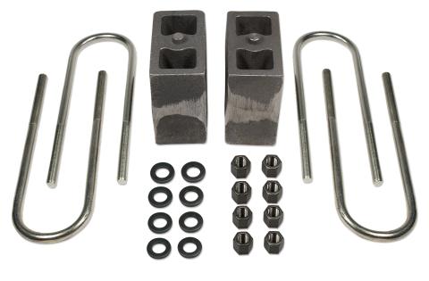 5.5 Inch Rear Block & U-Bolt Kit 99-16 Ford F250/F350 4WD with Factory Overloads Non-Tapered Tuff Country