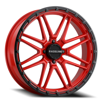 Aluminum Wheels 18x7 Krank XL UTV A11R Red Satin Black Bead Ring 0 Offset 4 on 137 Bolt Pattern 110.18 Bore Raceline
