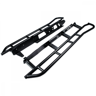 Tacoma Rock Sliders Black Powdercoat without Fill Plates 05-18 Toyota Tacoma Access Cab Long Bed/Double Cab Short Bed All Pro Off Road