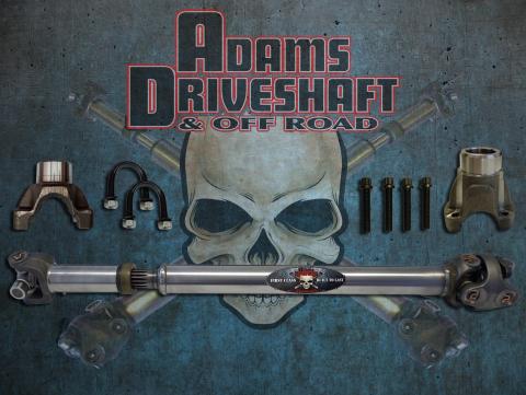 Adams Driveshaft JK Front 1310 CV Driveshaft Greasable U-Joints Heavy Duty Series