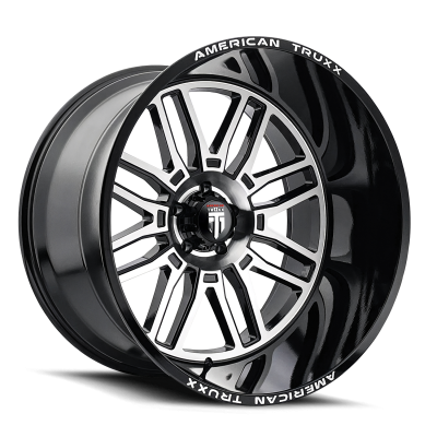 Restless AT1915 Black Machined 20X10 5-127 -25MM 78.1MM Off Road Wheels American Truxx
