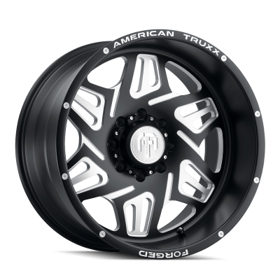Forged Orion ATF1908 Matte Black Milled 22X12 6-139.7-44MM 106.1MM Off Road Wheels American Truxx Forged