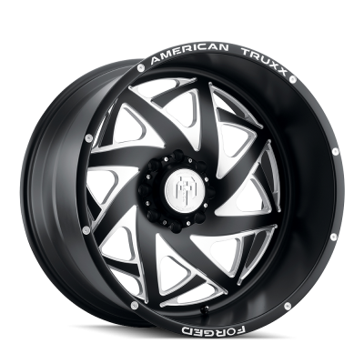 Forged Kronos ATF1910 Matte Black Milled 24X14 8-165.1 -76MM 125.2MM Off Road Wheels American Truxx Forged