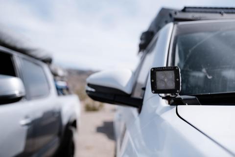 10-21 Toyota 4Runner Low Profile LED Ditch Light Brackets Kit (2) 3X2 18W Amber LED Pods No Switch Cali Raised LED