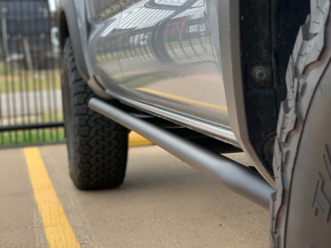 Trail Edition Rock Sliders Fits 24-Present Toyota Tacoma - Double Cab Short Bed/No Kick Out/Raw Cali Raised LED