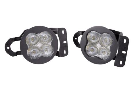 SS3 LED Fog Light Kit for 2020-2021 Jeep Gladiator White SAE Fog Sport w/ Backlight Type MS Bracket Kit Diode Dynamics