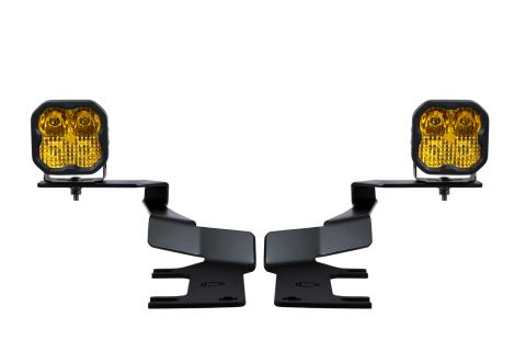 Stage Series Ditch Light Kit for 2017-2022 Ford Super Duty, SS3 Pro Yellow Combo Diode Dynamics