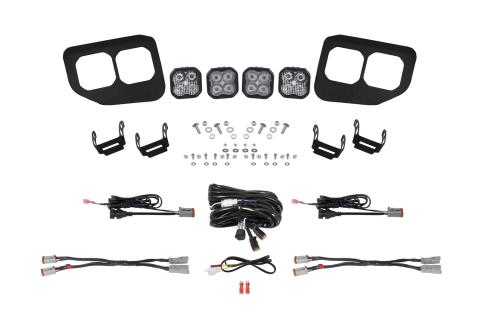 SS3 LED Fog Pocket Kit for 2020-2022 Ford Super Duty, White Pro Diode Dynamics
