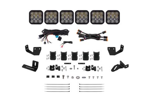 SS5 6-Pod CrossLink Mounting Kit for Prinsu/Sherpa Roof Racks, Pro White Driving Diode Dynamics