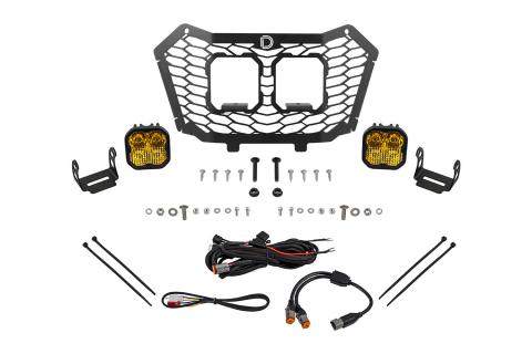 Stage Series LED Grille Kit for 2022-2024 Honda Talon, Yellow (3000K) Sport Yellow Combo 