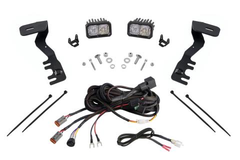 Stage Series 2 Inch LED Ditch Light Kit for 2024-Present Toyota Tacoma, Pro White Combo Diode Dynamics