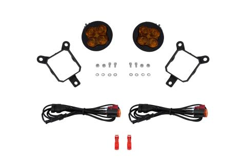 SS3 SAE/DOT Type Y Fog Light Kit Yellow (3000K) Max (38.5 watts) Yellow SAE Fog Diode Dynamics
