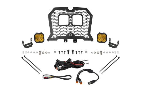 Stage Series LED Grille Kit for 2019-2023 Polaris RZR XP, Yellow (3000K) Pro Yellow SAE Fog 
