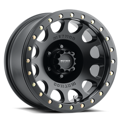 Aluminum Wheels 17x8.5 Beadlock MR105 Bolt Pattern 6 On 135 Offset 0 Lip Size 1.46 Matte Black MB Method