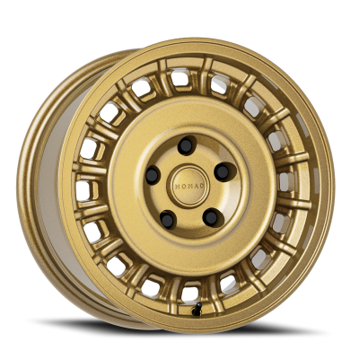 Aluminum Wheels 15x7 502GR Arvo Gold Rush 5 On 100 Bolt Pattern 56.1 Bore 15 Offset Nomad Wheels