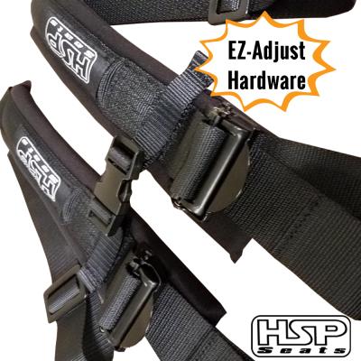 4 Point Harness 2 Inch Auto Buckle Black HSP Seats