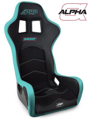Shreddy Edition EnduroDaily Reclining Suspension Seat Black Pink and Teal Driver PRP Seats