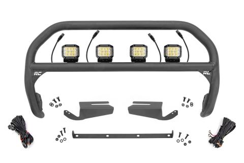 Nudge Bar 3 Inch Wide Angle Led (x4) Oe Modular Steel Ford Bronco (21-25) Rough Country