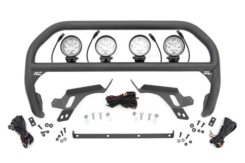 Nudge Bar w/ Tow Hooks 4 Inch Round Led (x4) Ford Bronco Sport (21-24) Rough Country