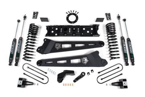 19-24 RAM 3500 4 Inch Radius Arm Gas 3 Inch Rear Block Without Overload Adventure Shocks Zone Offroad
