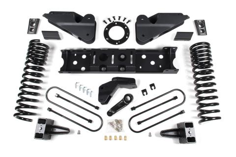 19-24 RAM 3500 6.5 Inch Radius Arm Bracket 5 Inch Rear Block With Overload Diesel 8-Bolt T-Case Fox Adventure Shocks Zone Offroad