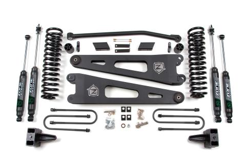 08-10 Ford F-250/F-350 Super Duty 4 Inch Radius Arm Lift Kit Gas Fox Adventure Shocks Zone Offroad