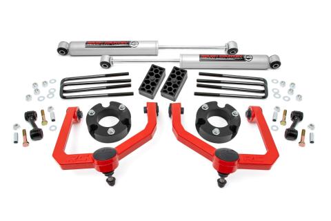 3 Inch Lift Kit N3 Shocks Red Nissan Titan 2WD/4WD (2004-2024) Rough Country