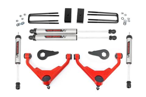 3 Inch Lift Kit FT Code V2 Red Silverado/Sierra 2500HD/3500HD/Suburban 2500/Yukon XL 2500 (01-10) Rough Country