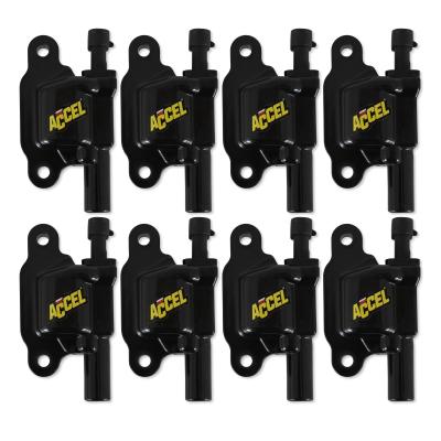Direct Ignition Coil Kit Supercoil -Gm Ls2, Ls3 And Ls7 Black 8-Pack Supercoil For GM Ls2, Ls3, And Ls7- Black, 8 Pack ACCEL