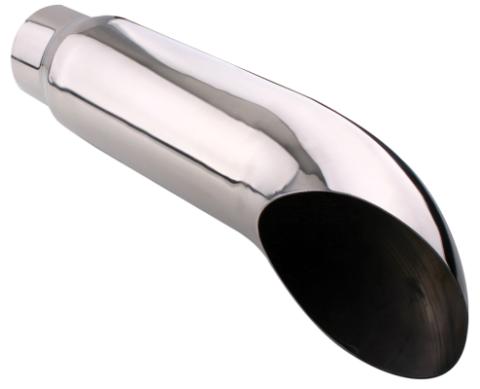 Exhaust Tip Vented Rolled Angle 4 inch ID X 5 Inch OD X 16 Inch Long Tail Pipe Tips Diamond Eye