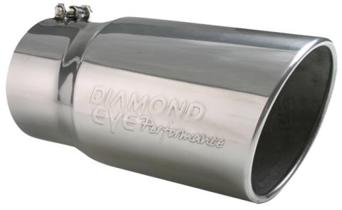 Exhaust Tip 4 Inch Inlet X 5 Inch Outlet X 12 Inch Black Bolt On Rolled Angle Exhaust Tip Tail Pipe Tips Diamond Eye